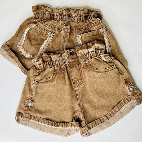 Brown High Waisted Shorts